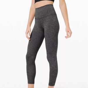 Lululemon Black and White Striped Mesh Legging
